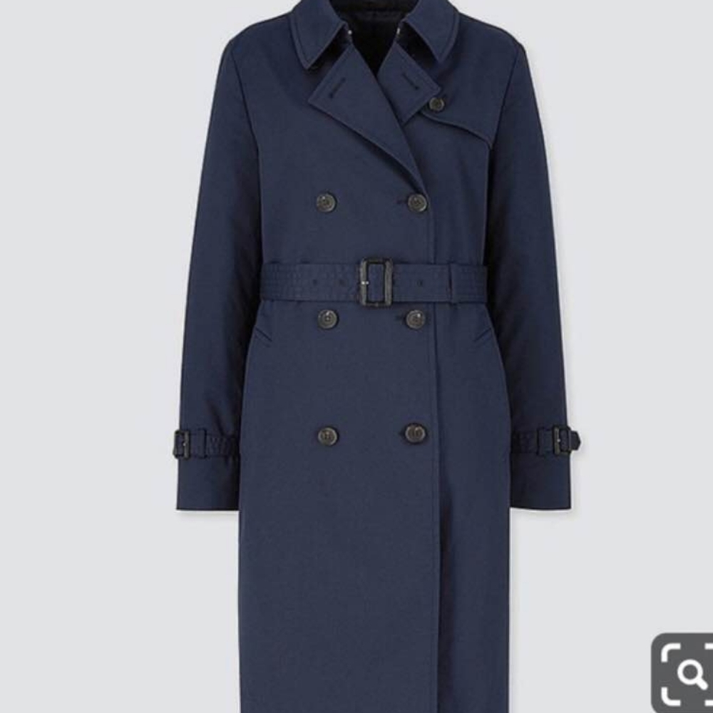 Uniqlo Navy Trench Coat Size M